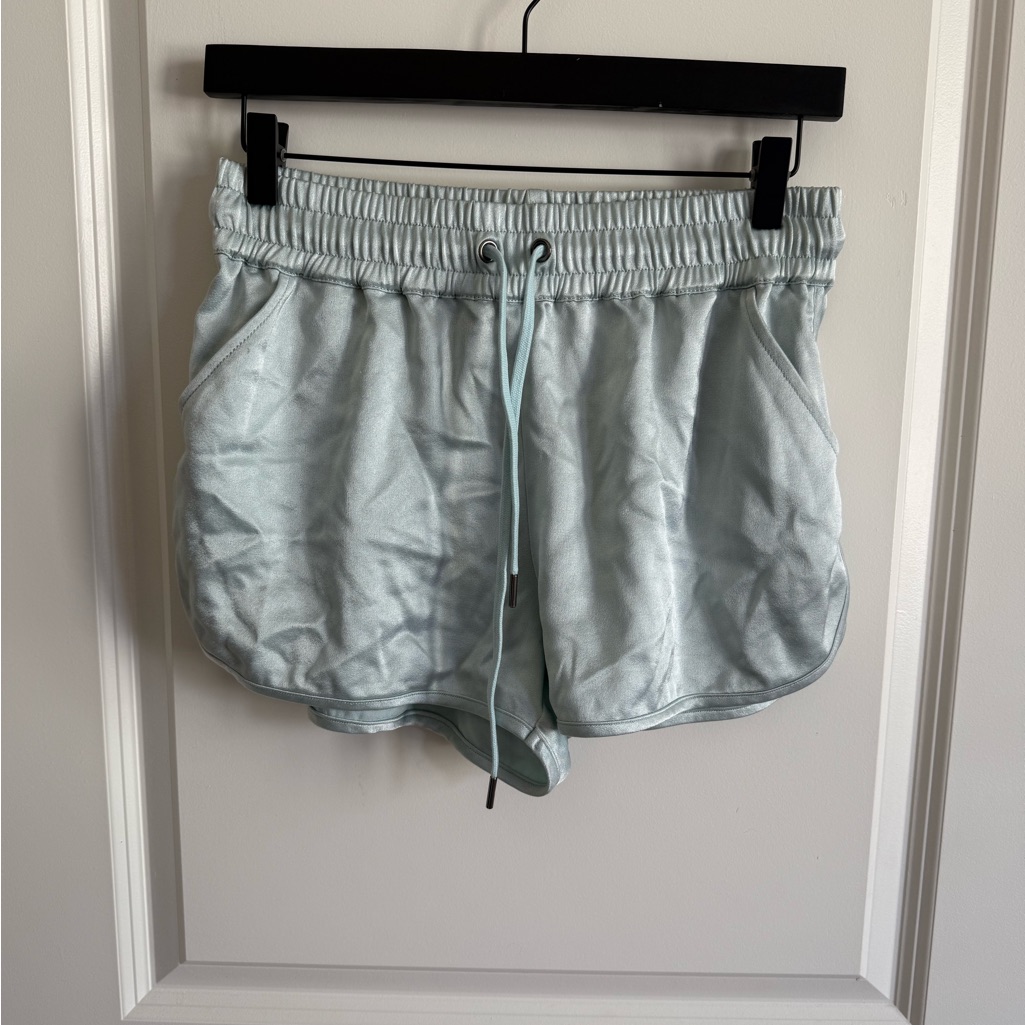 Alice + Olivia Blue Metallic Shorts